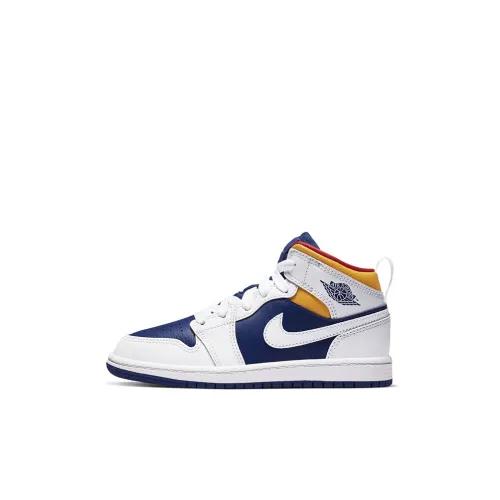 Jordan Air Jordan 1 Детские баскетбольные кроссовки MID Топ Pre School