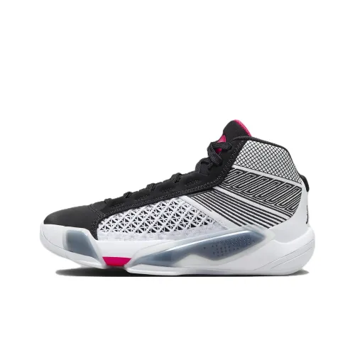 Jordan Air Джордан 38 Детские баскетбольные кроссовки MID Топ Черный Белый Красный Унисекс