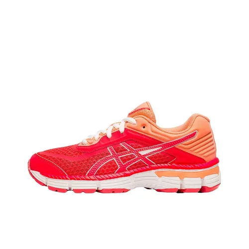 Asics GT 2000 6 Устойчивый к истиранию Низкий Топ Детская Беговая Обувь Красный Оранжевый Подростки
