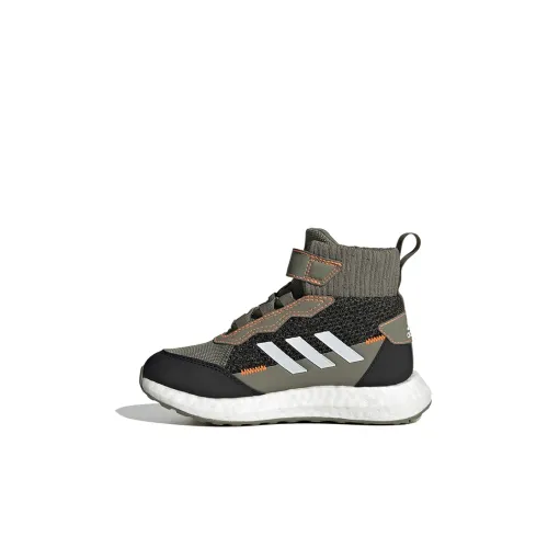 Adidas Rapidalu Дышащие Высокие Кроссовки для Бега Зеленые Черные Детские