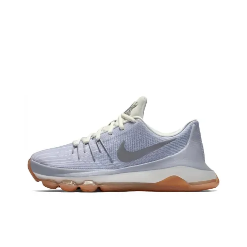 Nike KD 8 Пасха Амортизация Износостойкий Низкий Топ Детские Беговые Кроссовки Волчий Серый Подростки