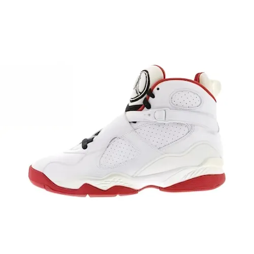 Jordan Air Джордан 8 Амортизация Износостойкий Высокий Топ Детские Баскетбольные Кроссовки Белый Подростки