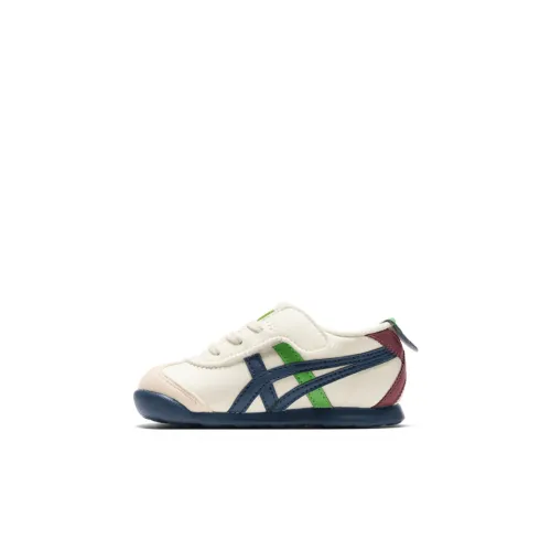 Onitsuka Tiger MEXICO 66 Low Топ Беговые кроссовки Бежево-синий Для малышей и детей дошкольного возраста