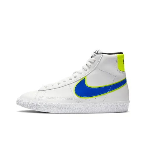 Nike Blazer Mid Топ Детские Скейтбординги Белый Синий Подростки