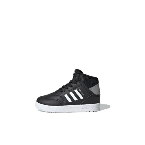 Adidas Originals Drop Step 360 I Устойчивый к истиранию MID Топ Обувь для малышей Черный белый Infant And Toddler