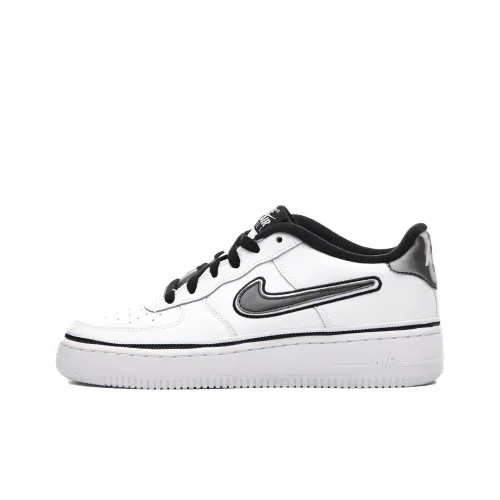 Nike Air FORCE 1 LV8 Устойчивый к истиранию Низкий Топ Детские Скейтбординг Белый Черный