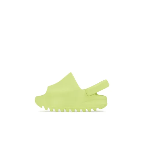 Adidas Originals Yeezy Slide Светящийся Зеленый Дышащий Низкий Топ Обувь для малышей Яблочно-Зеленый Малыш