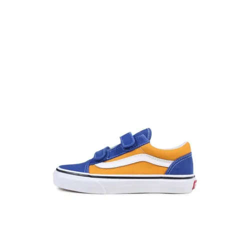 Vans Old Skool Low Топ Детские Скейтбординги Сине-оранжевый для детей 3-7 лет
