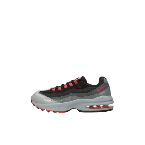 Nike Air Max 95 Kids Lifestyle Shoes Черный серый красный для детей от 3 до 7 лет