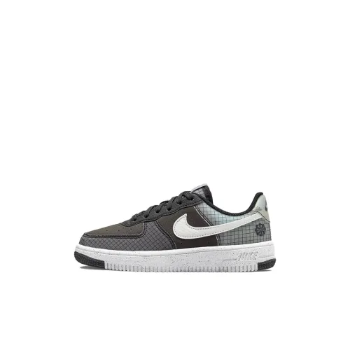 Nike Air Force 1 Crater Slip-resistant Амортизация Устойчивость к истиранию Низкий топ Детские Скейтбординг Черный Серый