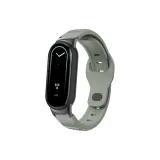 Премиум с текстурой, силиконовый ремешок - серый, зеленый