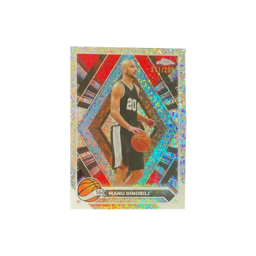 Topps Ginóbili 2023 24 Spurs Цветочный Fold Пузырьки 299 EDITION Refraction Звезда Карта Карта пройдет Спортивные карты 1 шт