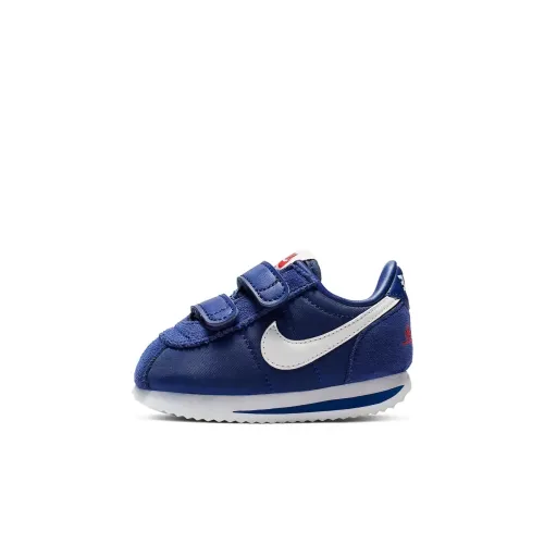 nike Cortez Амортизация Износостойкие Низкие Топ Обувь для малышей Синий Infant и Toddler