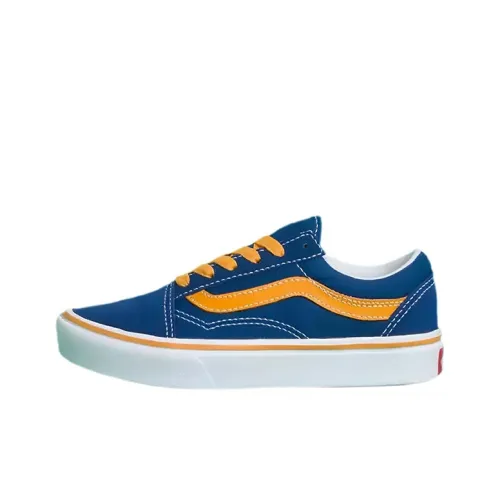 Vans Old Skool Collection Низкие Кеды для Скейтбординга Детские Желто-Синие Подростковые