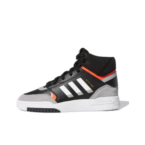 Adidas Originals Drop Step J MID Топ Детские Скейтбординги Черный Серый Белый Подростки