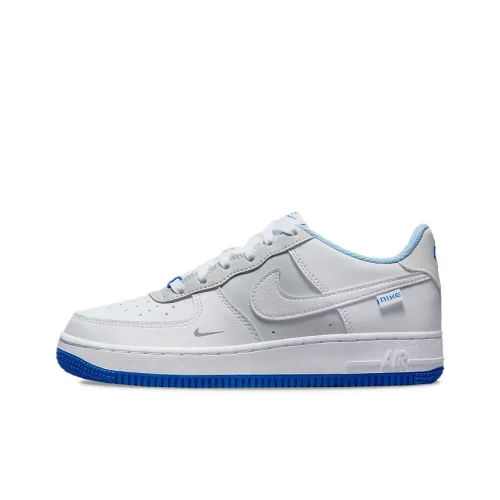 Nike Air Force 1 Slip Resistant Abrasion Resistant Низкий Топ Детские Скейтбординг Белый Синий