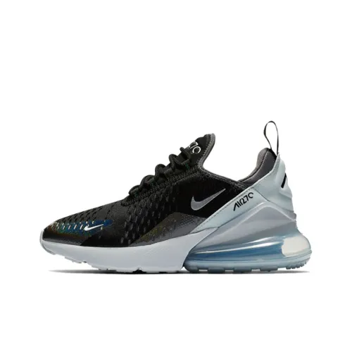 Nike Air Max 270 Low Топ Детские Беговые Кроссовки Черный Серебряный Подростки