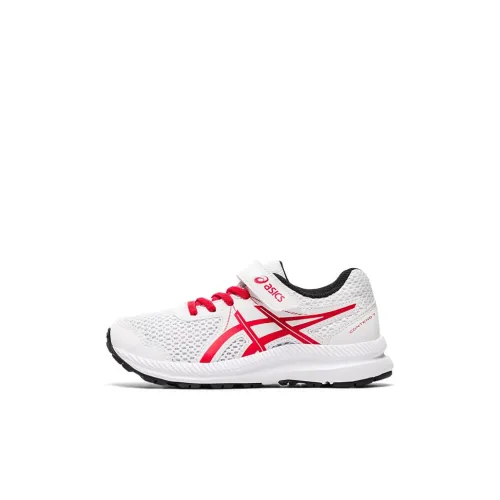 Asics Гель Contend 7 Low Топ Детские беговые кроссовки Белый и красный для детей 3-7 лет
