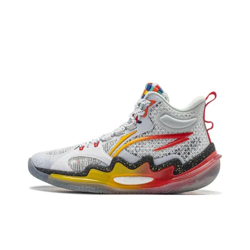 LINING YOUNG Pioneer Force PREMIUM 3 V3 Дышащие Низкие Баскетбольные Кроссовки для Детей Белые и Красные