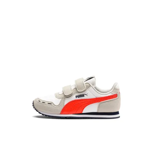 PUMA Cabana Racer Low Топ Детская беговая обувь Белый Оранжевый Черный Детская Aged 3-7 лет