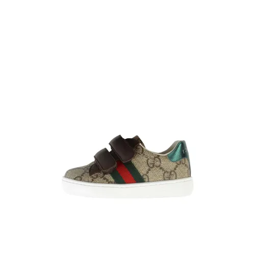 GUCCI Ace GG Supreme Low Топ Обувь для малышей Коричневый Infant And Toddler