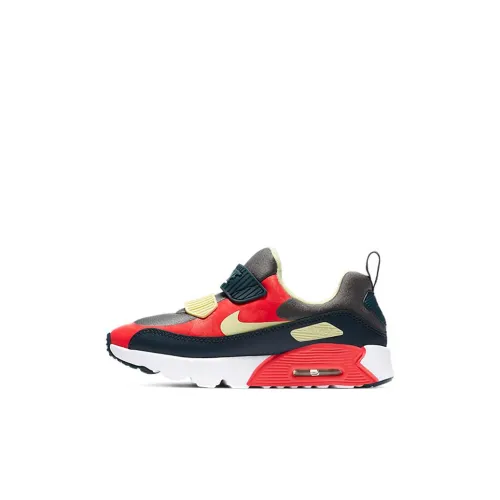 Nike Air Max 90 Tiny Low Топ Беговые кроссовки Черно-красный Для детей 3-7 лет