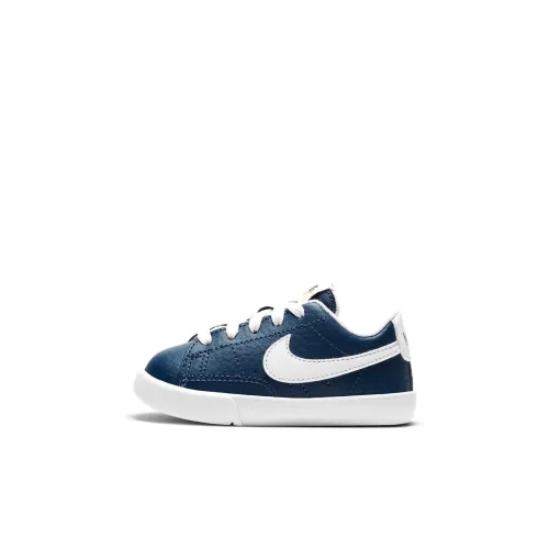 nike Blazer Low Топ Обувь для малышей Синий Белый Infant и Toddler