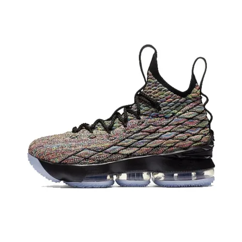 Nike Lebron 15 MULTI Цвет GS Высокий Топ Детские Баскетбольные Кроссовки Черный Многоцветный