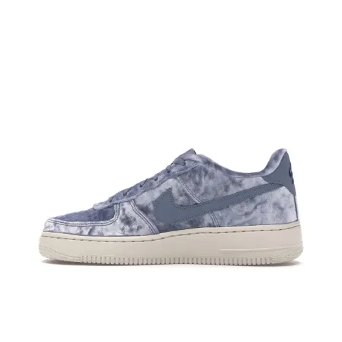 Nike Air FORCE 1 Темный небесно-голубой Slip-резистентный низ низкий топ для детей для скейтбординга Туманно-голубой
