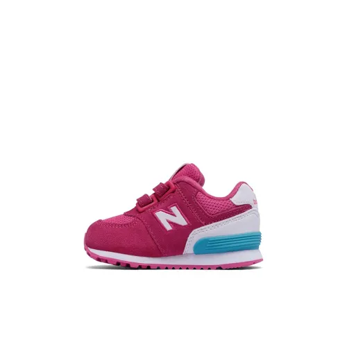New Balance NB 574 Series 'Наклеенный High Visibility' Низкие Кроссовки для Бега Фуксия для Малышей и Детей