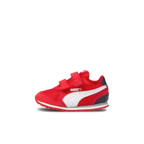 PUMA ST Runner V2 Сетка AC Low Топ Обувь для малышей Красный черный Infant And Toddler