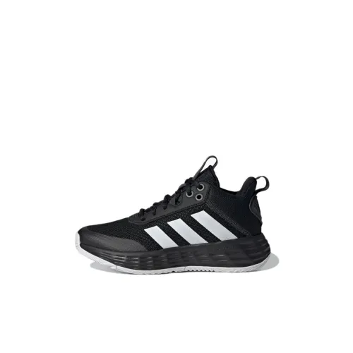 Adidas OwnTheGame 2,0 Дышащий MID Топ Детские Баскетбольные Кроссовки Черно-белые Panda Детские