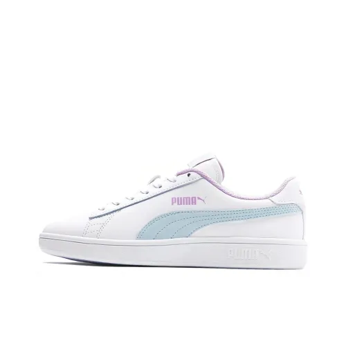 PUMA SMASH Jr Износостойкий и Легкий Низкий Топ Детские Скейтбординги Белый Зеленый Розовый Подростки