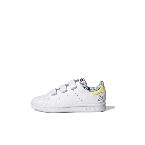 Adidas Originals STAN SMITH Collection Низкий Топ Детские Скейтбординги Белый Желтый Дети Возраст 3-7 Лет