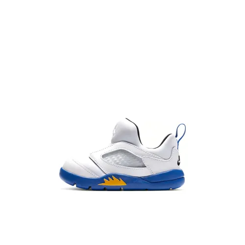 Jordan Air Jordan 5 Retro Little Flex TD Low Top Винтажные баскетбольные кроссовки Белый Синий Infant And Toddler
