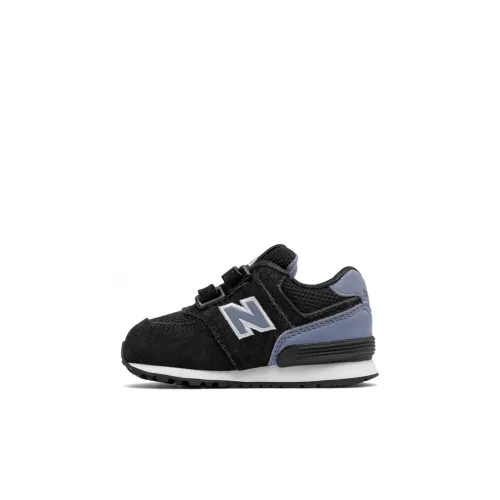 New Balance NB 574 Series Наклеенный Visibility Низкий Топ Обувь для малышей Черный Infant и Toddler