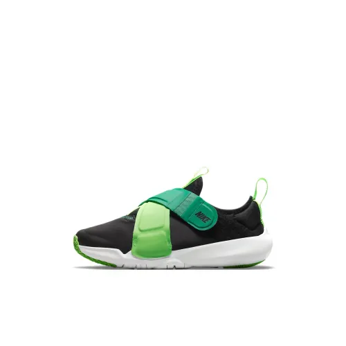 nike Flex Advance Low Топ Детские беговые кроссовки Черно-зеленый Children Возраст 3-7 лет