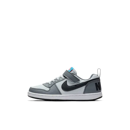 nike Court Borough Low противоскользящий низ топ детские скейтбординги серый синий для детей 3-7 лет