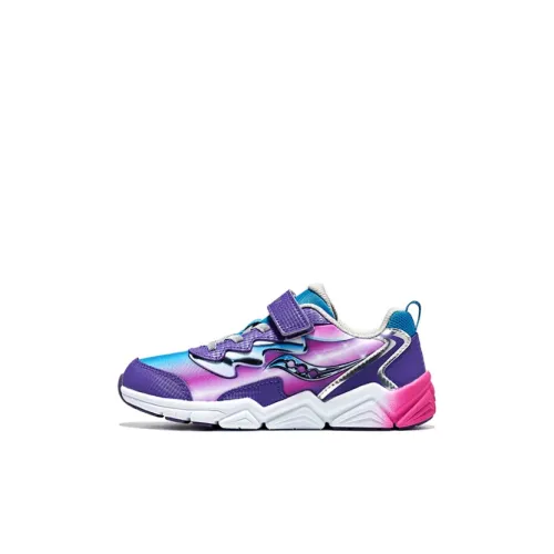Saucony Flash A/C Детская беговая обувь Низкий топ Фиолетовый Зеленый Kids