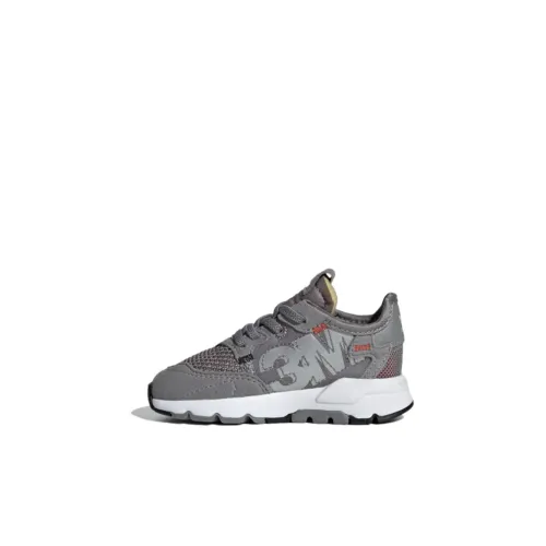 Adidas Originals Nite Jogger Дышащий MID Топ Обувь для малышей Gray Infant And Toddler