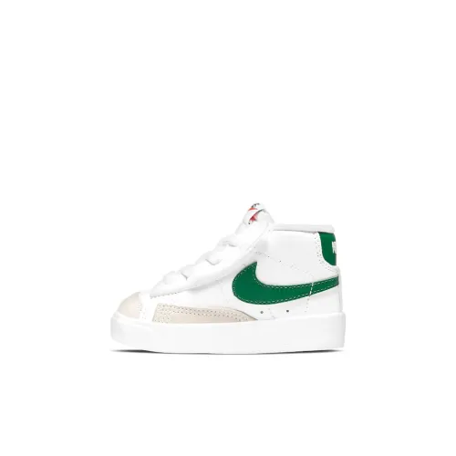 Nike Blazer Mid 77 Устойчивые к истиранию MID Топ Скейтборд Кроссовки Белый Зеленый Младенец и Малыш