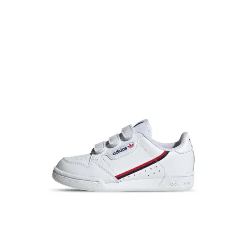 Adidas Originals Continental 80 Дышащий Низкий Топ Детские Скейтбординги Белый для Детей 3-7 лет