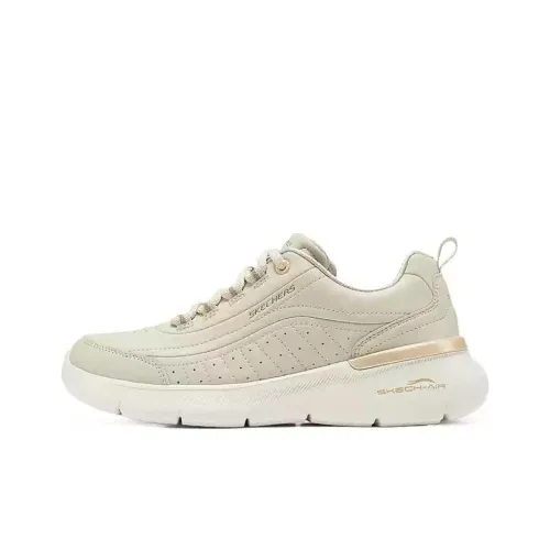 Skechers Sport Устойчивый к истиранию Низкий Топ Casual Женский Бежевый Золото