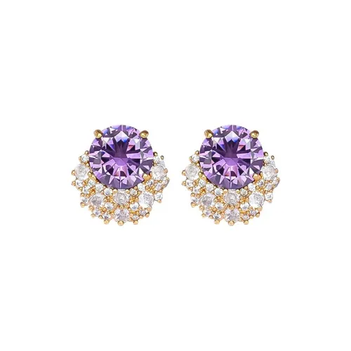 Серьги XIUJUEYINYUAN DL из медного сплава женские фиолетовые