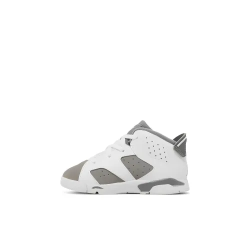 Jordan Air Jordan 6 Ретро 'Cool GREY' Амортизация Поддержка MID Топ Обувь для младенцев и малышей Белый Серый Infant And Toddler