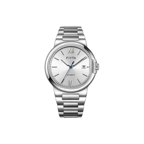 FIYTA Canon Collection Автоматический Механический Механизм Нержавеющая Сталь Ремешок Часы Мужские Серебристый Циферблат