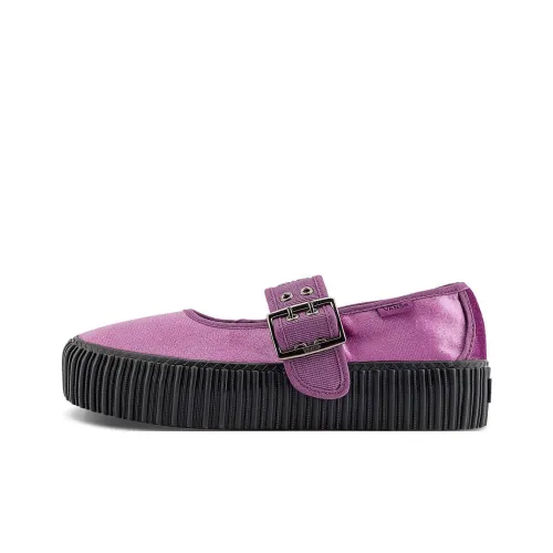 Vans Mary Jane Low Top Canvas Shoes Purple Women's