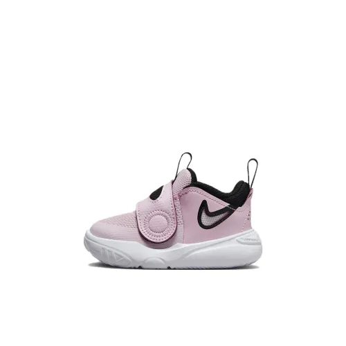 nike Team Hustle D 11 TD Slip-resistant Shock Absorbers Низкий Топ Обувь для младенцев и малышей Розовый Белый Infant And Toddler