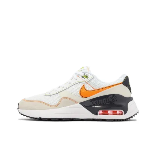 Nike Air Max SYSTM Low Топ Кэжуал Белый Оранжевый Подростки