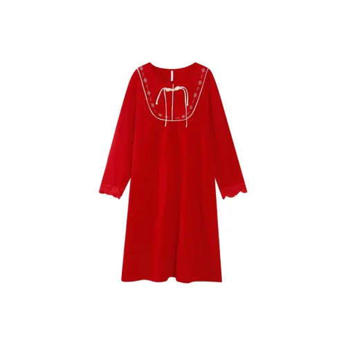 UAVAE ZJ FDQ41304 см Красный Женские Ночные сорочки
